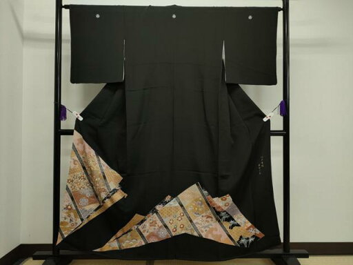 平和屋着物■豪華黒留袖 駒刺繍 江戸有情 慶賀の宴 金彩 正絹 逸品 CAAL3160in 平和屋着物■豪華黒留袖 駒刺繍 江戸有情 慶賀の宴 金彩 正絹 逸品 CAAL3160in