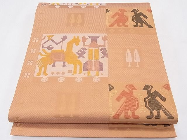 平和屋着物◎六通柄袋帯 動物吉祥文 逸品 CAAG0701fb