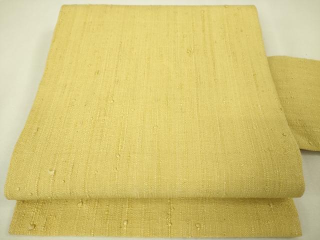 平和屋本店■極上　浦野理一　経節紬　九寸名古屋帯　蒸栗色　逸品　DZAA4779kh5