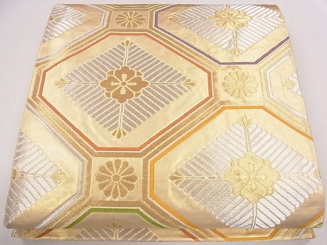 平和屋着物◎六通柄袋帯　みかげ　格天井菱花文　金銀糸　逸品　CAAG1914eg