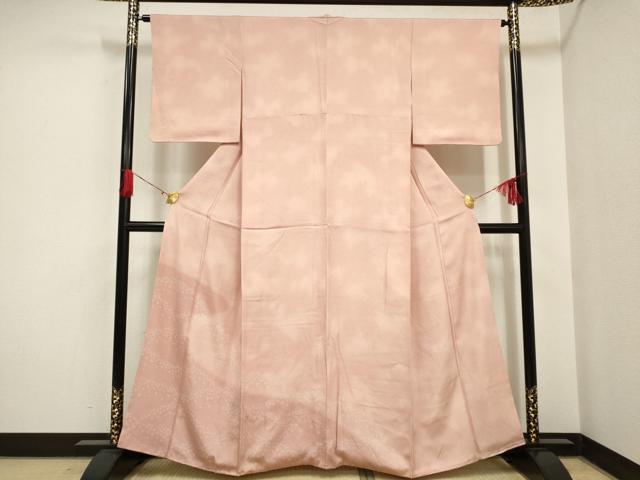 平和屋着物■訪問着 江戸小紋 霞花文 暈し染め 正絹 逸品 AAAO3598ma