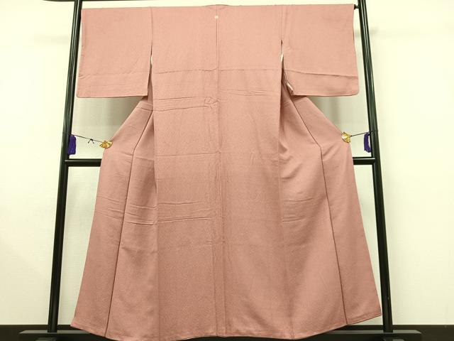 平和屋着物■上質な色無地 紋意匠 薄紅色 正絹 逸品 AAAQ8082oa
