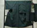 平和屋着物■男性 紬 髭紬羽織セット 鉄御納戸色 正絹 逸品 CAAO1837ou