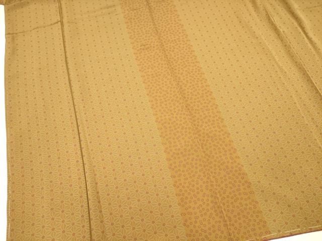 平和屋着物■上質な小紋 麻の葉花間道 正絹 逸品 DAAK7132yyy