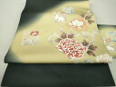 平和屋着物●塩瀬 九寸名古屋帯 名物裂花文 花兎 金彩 正絹 逸品 DAAU5316ps