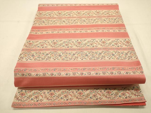 平和屋着物◎本場筑前博多織　両面　全通柄京袋帯　横段花文　正絹　逸品　DAAX6103jm