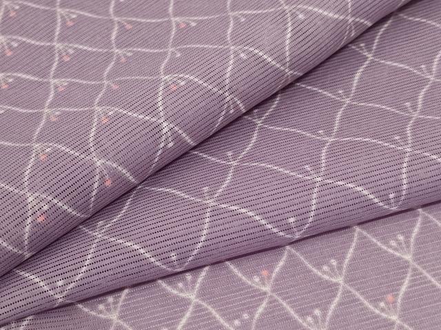 平和屋着物＊夏物　小紋　絽　網目文　洗える着物　AABE4755jd