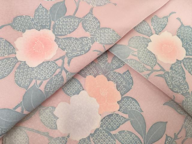 Full-Length Under-Kimono - 平和屋着物●上質な小紋　枝花文　正絹　逸品　AABF3580ck