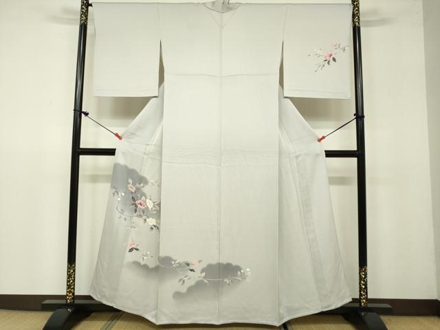 Kimono - 平和屋着物▽訪問着　単衣　枝花文　正絹　逸品　DAAV3009du