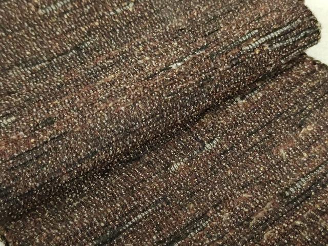 平和屋着物●男性　角帯　紬地　霞文　単帯　正絹　逸品　DAAT0270ob