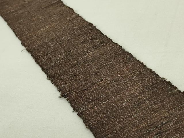 平和屋着物●男性　角帯　紬地　霞文　単帯　正絹　逸品　DAAT0270ob