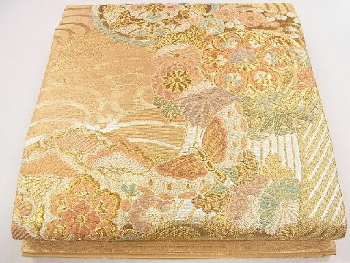平和屋着物■六通太鼓柄袋帯 唐織 四君子華文 金銀糸 逸品 CAAG2078eg 平和屋着物■六通太鼓柄袋帯 唐織 四君子華文 金銀糸 逸品 CAAG2078eg
