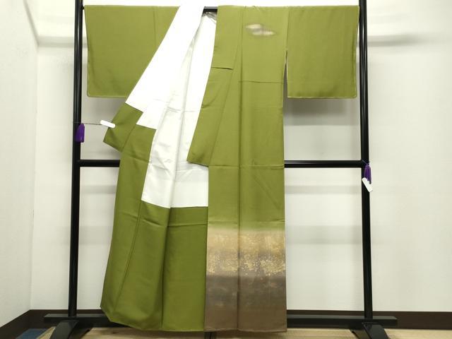 平和屋の平和屋着物●訪問着　作家物　吉祥文　暈し染め　金彩　反端付き　正絹　逸品　未使用　CABD9377gh｜アングル2