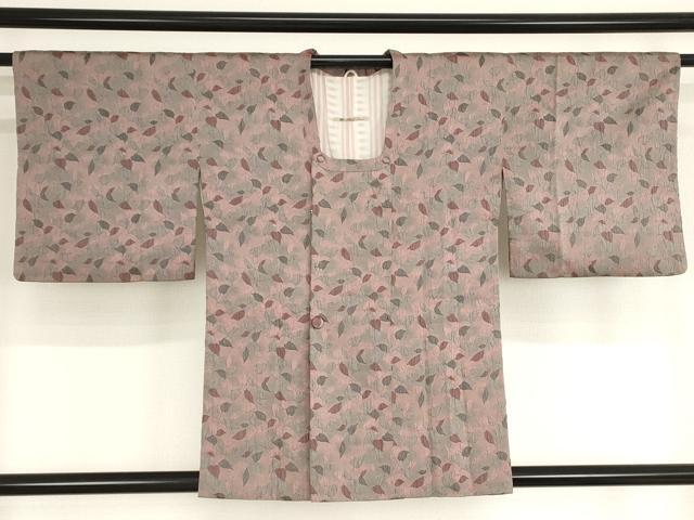 平和屋着物■道行コート ふくれ織 南天尽くし 正絹 逸品 AAAO9636bw