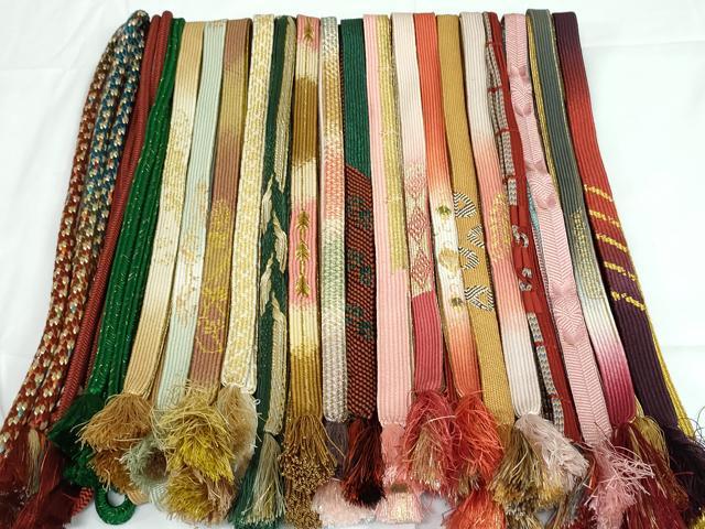 平和屋着物●和装小物　帯締め20本　高麗組　笹浪組　金銀糸　逸品　DAAV8029by(4)