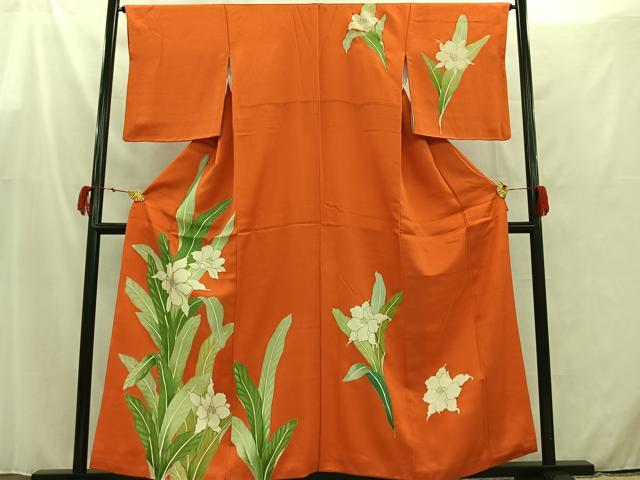 平和屋着物■訪問着 駒刺繍 草花文 正絹 逸品 AAAQ5800jh