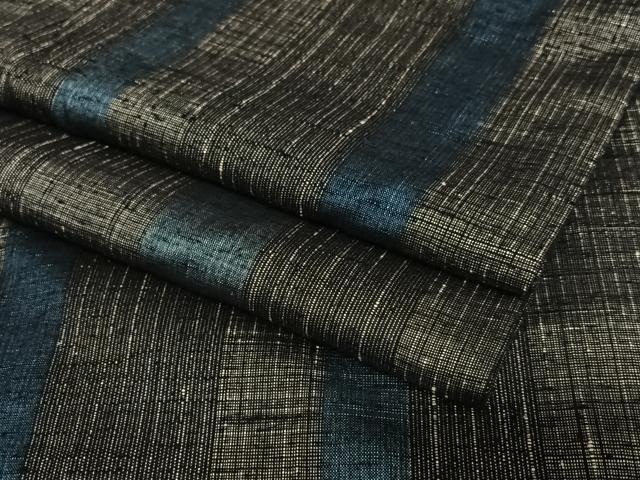 平和屋着物●上質な紬　縞　正絹　逸品　AAAY0088zg
