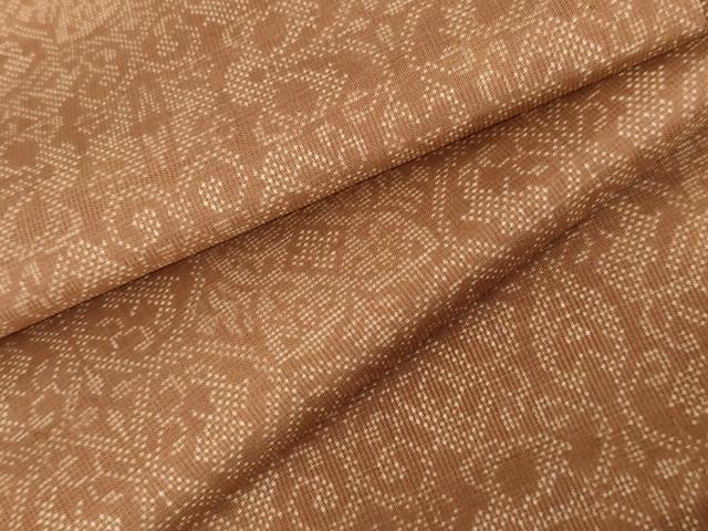 平和屋着物●本場大島紬　一元7マルキ　洋花文　正絹　逸品　AABE2811cs