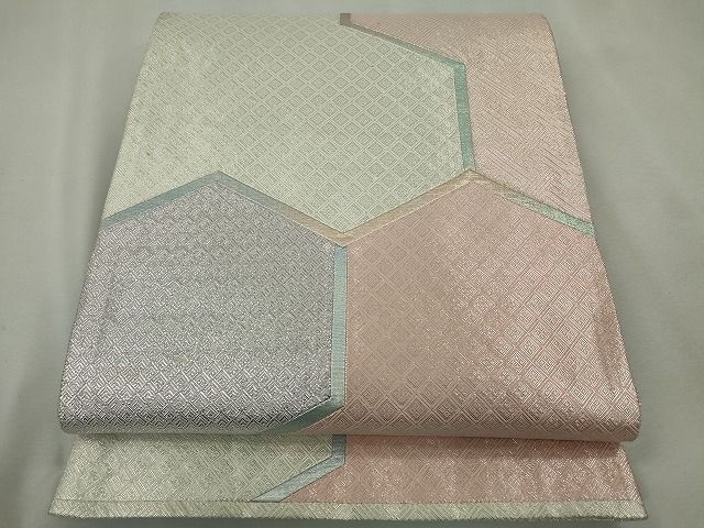 平和屋着物◎佐賀錦　六通柄袋帯　吉祥文　銀糸　逸品　CAAE7443in