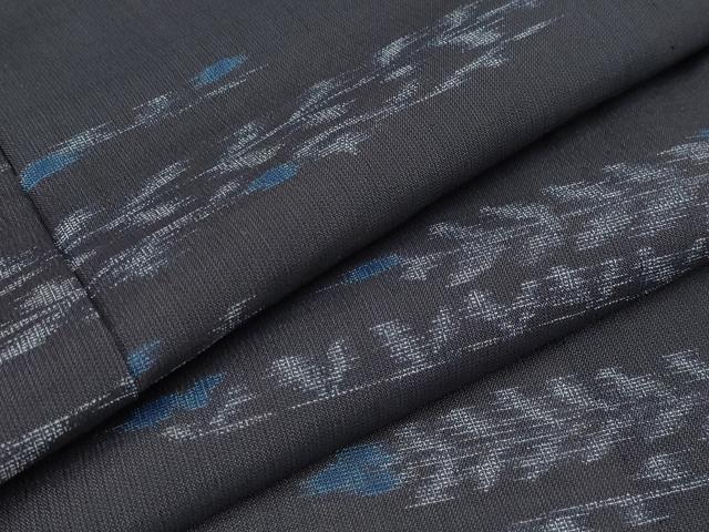 平和屋着物＊夏物　小紋　紗　枝葉文　AAAW8593st