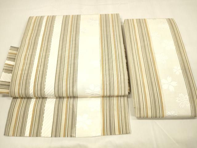 平和屋着物＊夏物　博多織　つけ帯　舞桜間道　DABA0897cm