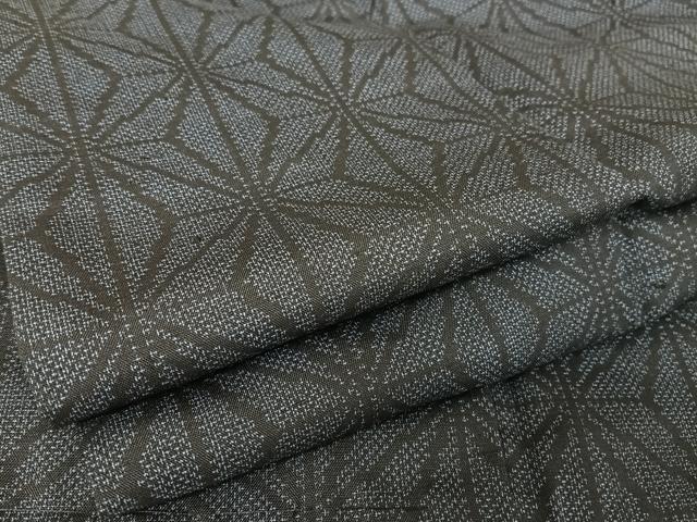 Rakuten - 平和屋着物●上質な紬　麻の葉文様　正絹　逸品　AAAZ3193np