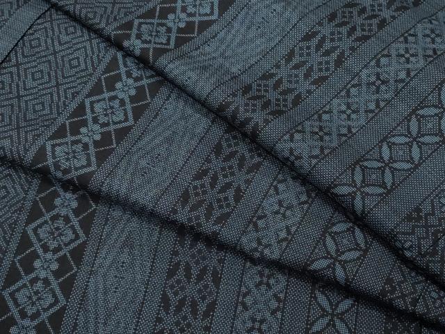 平和屋着物●本場大島紬　9マルキ　吉祥花間道　正絹　逸品　CAAX0908vf