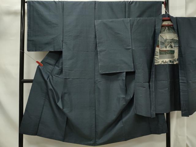 平和屋着物■男性 本場大島紬 アンサンブル 泥染め 80亀甲 総詰め 正絹 逸品 未使用 CAAP0435in