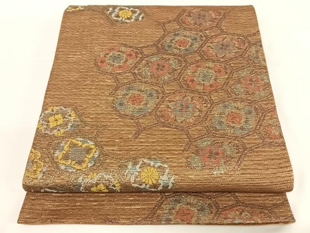 平和屋着物◎六通柄袋帯　正倉院華文　正絹　逸品　AAAM8490wt