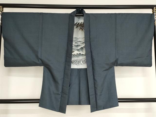 平和屋着物■男性 本場大島紬 羽織 80亀甲 総詰め 正絹 逸品 AAAN7329bw