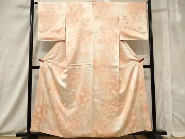 平和屋着物■上質な小紋　亀甲花文　暈し染め　正絹　逸品　CAAX2046in