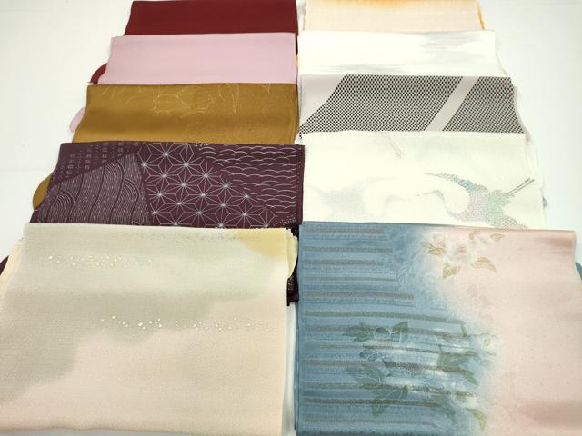 ■■■　商品詳細　■■■ 【正絹】 状態は特に目立ったシミ汚れなどもなく大変良い状態です。 大変上質な逸品になります。 お安く出品致しますので、是非この機会にいかがでしょうか？ ■■■　注意事項　■■■ ■モニター発色の具合により色合いが異なる場合がございます。 ■寸法は多少の誤差が生じる場合がございますのでご了承ください。 ■縫込みの長さが左右非対称の場合は短い部分を記載しております。 左右非対称であってもご返品・お値引き等の保証は出来かねますので、ご了承の上ご購入をお願い致します。 ■シミ等のチェックには注意を払っておりますが、見落としがある場合もございますし、個人の見解も様々ですので神経質な方のご購入はお控えください。 ■箪笥に入っておりました着物や帯なので畳みシワや匂いがあるものもございます。 ■お休みは基本的に土日祝となりますが、その他臨時でお休みする場合がございますのでご了承ください。 ■商品の発送は平日のみの発送となります。 ■夜間と土曜、日曜日はお問い合わせの回答が遅れる場合がございます。 ■当店では、お直し、紋入れ、お手入れ等は承っておりません。 ■生地の状態（ヤケ、経年劣化等）によってはサイズ直しが出来ない場合がございます。 その点もどうかご了承のうえ、ご購入をお願いいたします。 ■弊社で取り扱う商品は一点ものにつき、時期や在庫状況に応じて金額が変更となる場合がございます。 ■検針は行っておりません。予めご了承いただきますようお願いいたします。 ■【洗える着物】と記載のある商品におきましては、商品お届け後に洗濯を行ってしまってからのご返品にはご対応しかねます。 念の為、専門店でのお手入れをお願いいたします。 ■着物のサイズ目安は下記を参考ください↓ ＜女性着物＞　お端折り次第で＋5cm　−1cmが着用可能サイズ 　例）身丈170cmの場合、身長160cm〜175cm ＜男性着物＞　身丈＋約25cm〜27cm程が適応身長 　例）身丈155cmの場合、身長180〜182cm