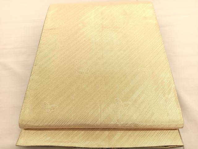 平和屋の平和屋着物◎両面 全通柄袋帯 唐織 秋草文 金糸 正絹 逸品 BAAV3191hv｜アングル2