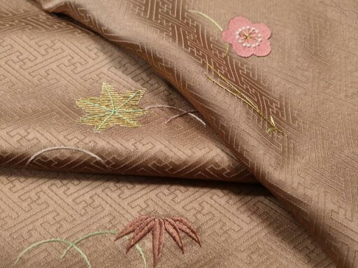 平和屋着物■訪問着 総刺繍 吹き寄せ花文 金糸 正絹 逸品 CAAP3390yc 平和屋着物■訪問着 総刺繍 吹き寄せ花文 金糸 正絹 逸品 CAAP3390yc