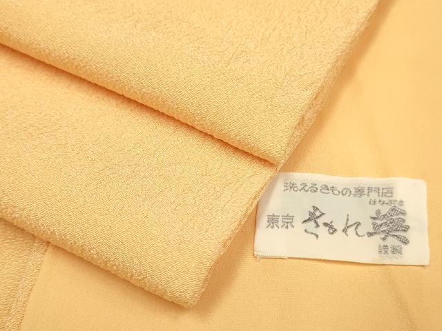 平和屋着物●洗える最高級着物　＜英＞はなぶさ謹製　色無地　小麦色　DABA8890du