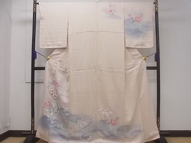 平和屋着物■訪問着 刺繍 流水花車文 暈し染め 逸品 CAAF5480ev