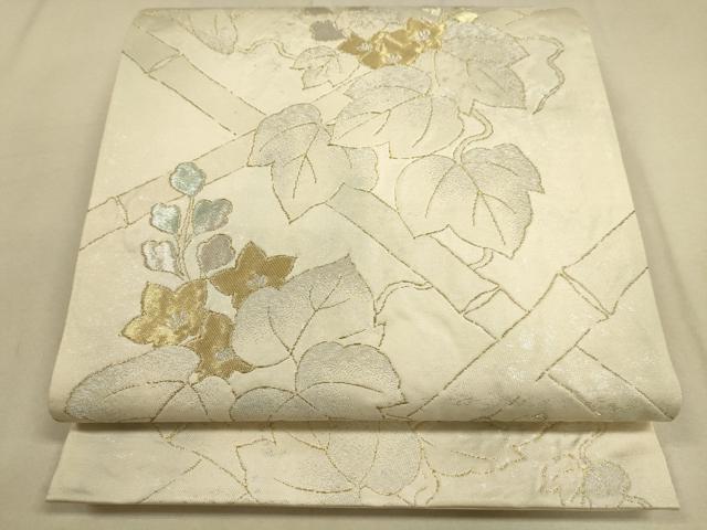 乐天商城 - 平和屋着物●六通柄袋帯　蔦の葉花文　金銀糸　正絹　逸品　DAAJ8574jm