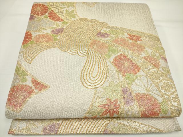 平和屋着物◎佐賀錦　六通柄袋帯　華小袖　金銀糸　三越扱い　正絹　逸品　DAAK2707ob