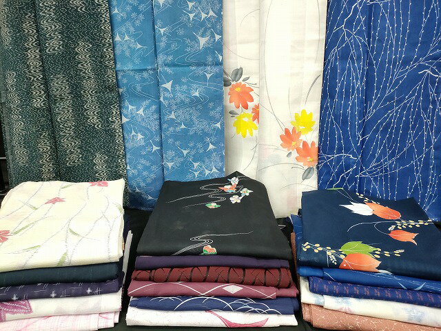 楽天平和屋平和屋本店■夏物 小紋 絽 紗 洗える着物 まとめて20点 鶴 人物 花柄 手描き 着用可能多数 se3603