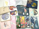 平和屋着物▼ファッション小物 ハンカチ20枚セット 藍染 中国刺繍 辻が花 紅型 友禅 金彩 逸品 未使用 CAAS9858ju