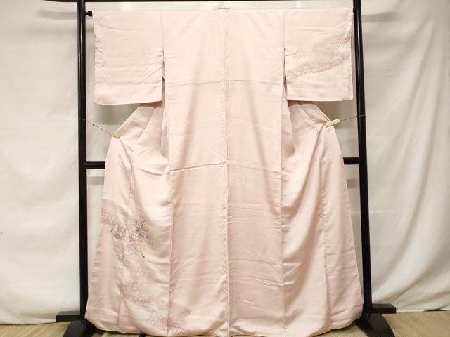 Kimono - 平和屋着物■訪問着　刺繍　道長流水花文　暈し染め　金糸　正絹　逸品　CABF3739ev