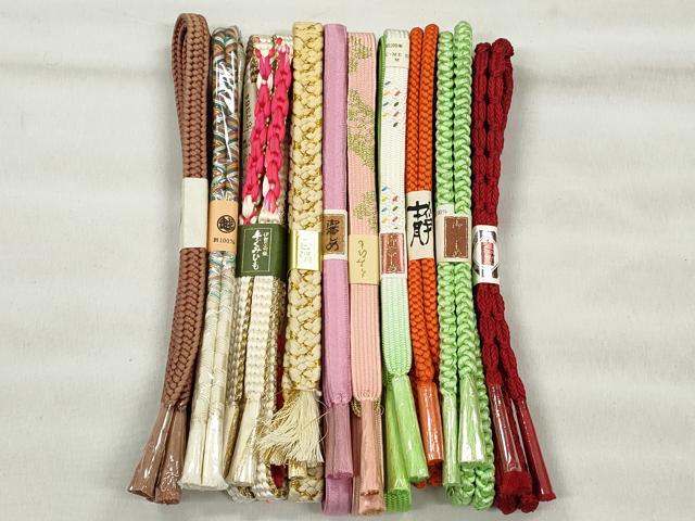 平和屋着物●和装小物 帯締め10本セット 高麗組 大和組 鴨川組 礼装用 金糸 逸品 未...