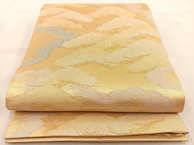 平和屋着物◎六通柄袋帯　笠松　金銀糸　正絹　逸品　BAAU6966yc