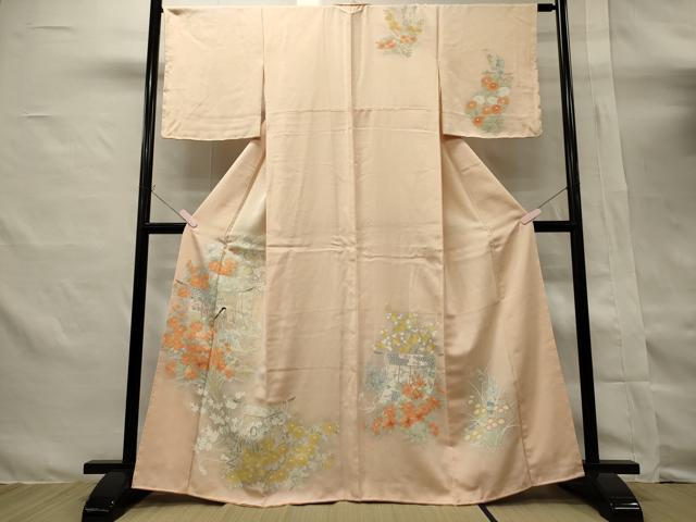 平和屋着物■訪問着 手描き 誰が袖人物風景文 暈し染め 金彩 正絹 逸品 未使用 CAAJ9948oy