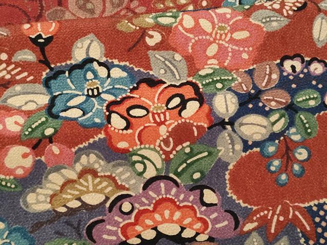 Uramono - 平和屋着物■小紋　辻が花　金彩　洗える着物　CABF7130fb