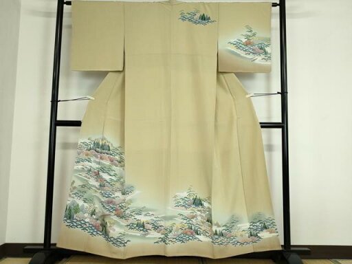 平和屋着物■訪問着 風景花松文 暈し染め 正絹 逸品 DAAO6721cd 平和屋着物■訪問着 風景花松文 暈し染め 正絹 逸品 DAAO6721cd