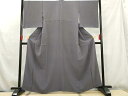 平和屋着物■上質な色無地 竜胆色 背抜き仕立て 正絹 逸品 AAAW2606cs