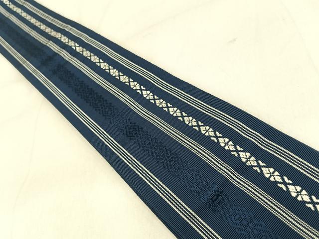 平和屋着物◎男性 本場筑前博多織 角帯 献上 証紙付き 正絹 逸品 AABB0688uw