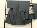 平和屋着物■男性 本場大島紬 アンサンブル 市松文様 正絹 逸品 BAAK5996fw