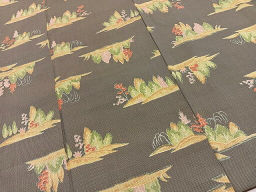 平和屋着物■上質なお召 樹林文 正絹 逸品 BAAM5165sa 平和屋着物■上質なお召 樹林文 正絹 逸品 BAAM5165sa